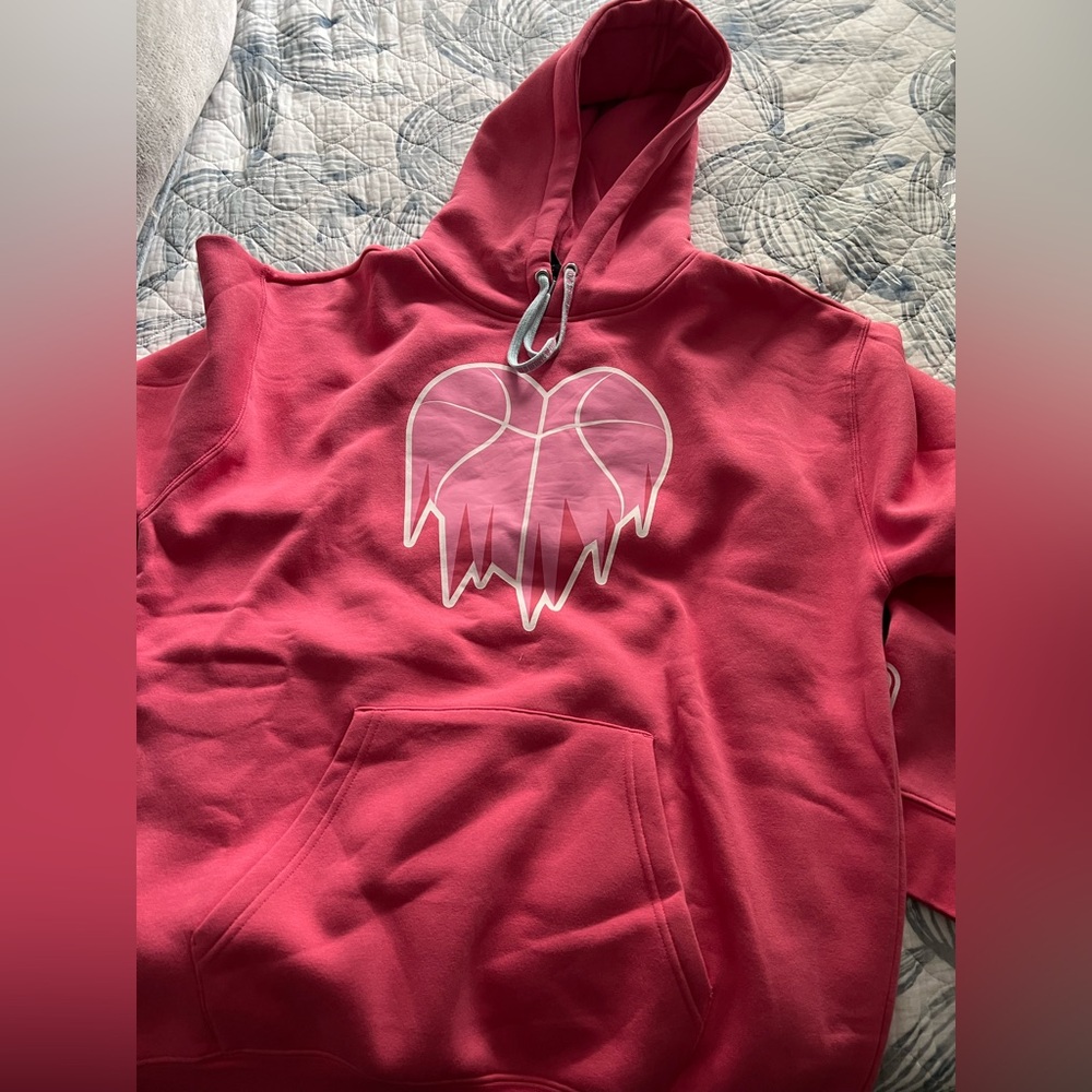 Overtime Adult Large Pink Basketball Hoodie Sweatshirt